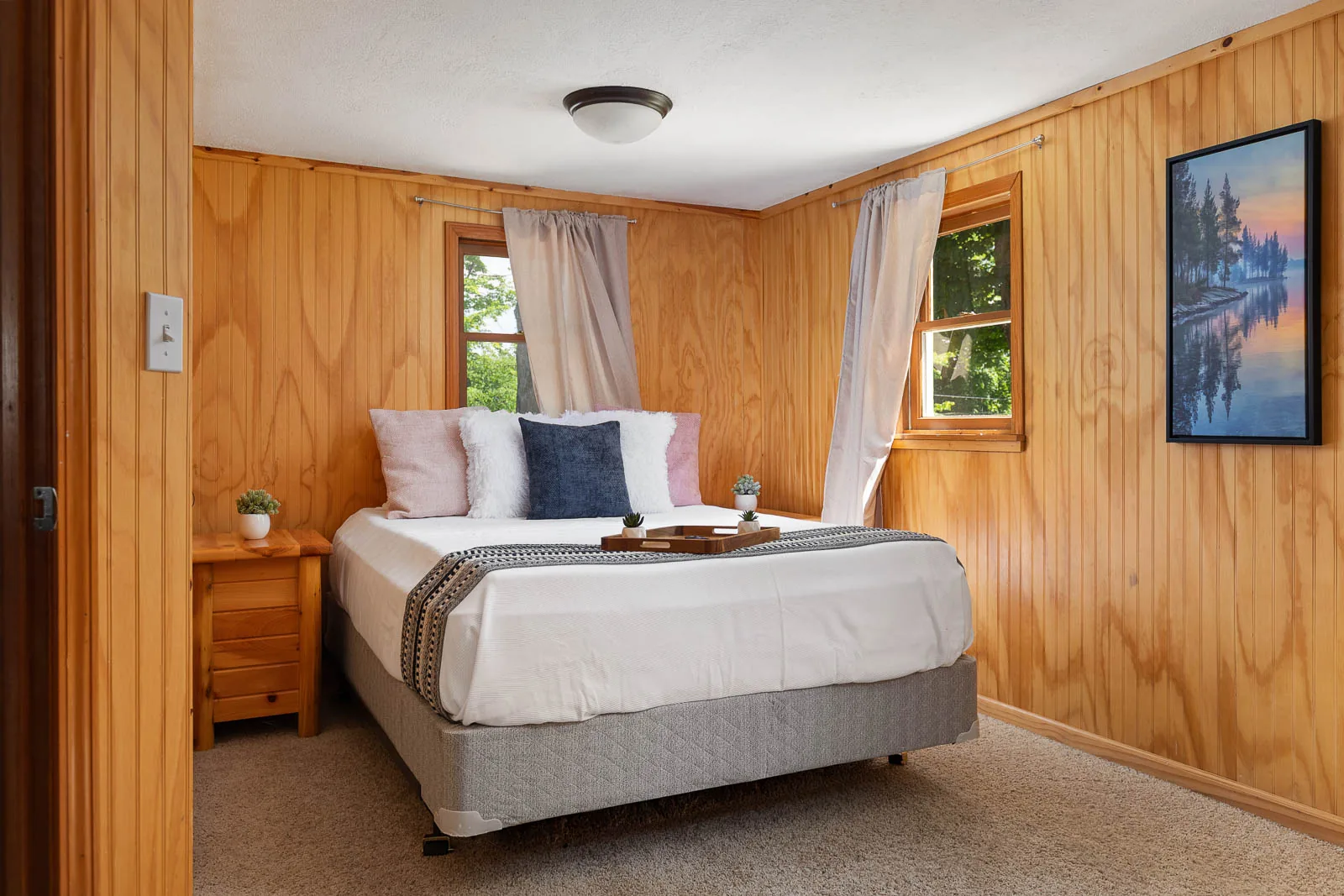 Full bedroom inside The House