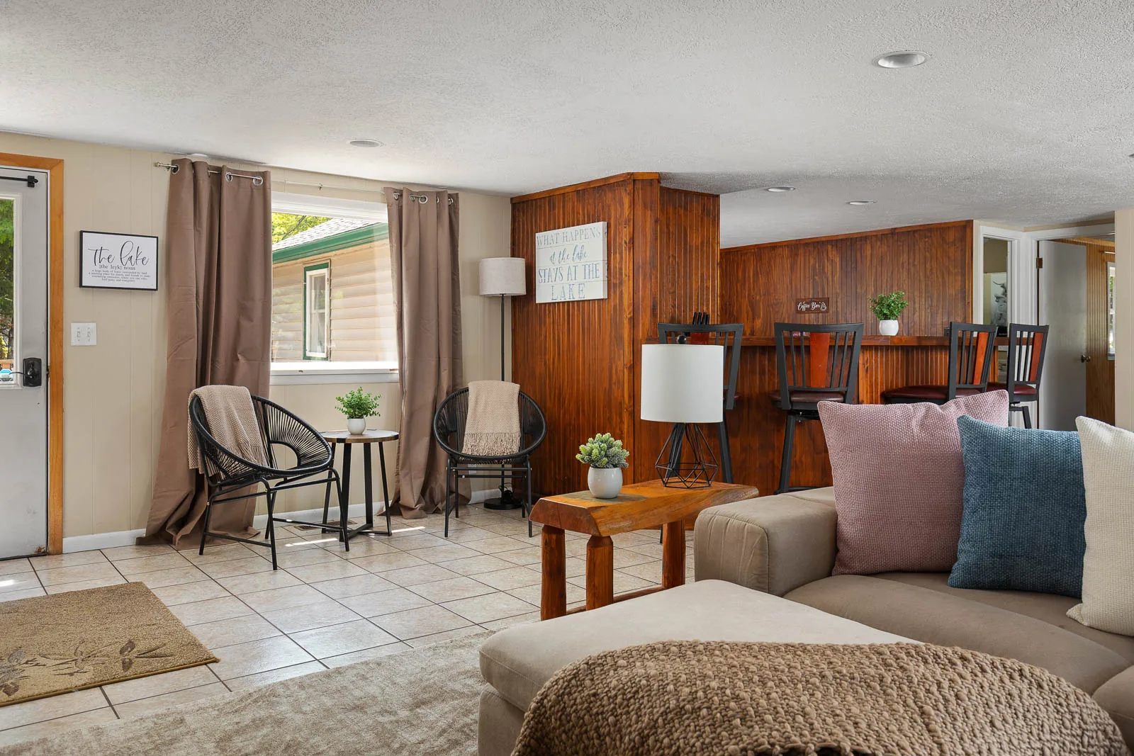 Living and dining area inside The House